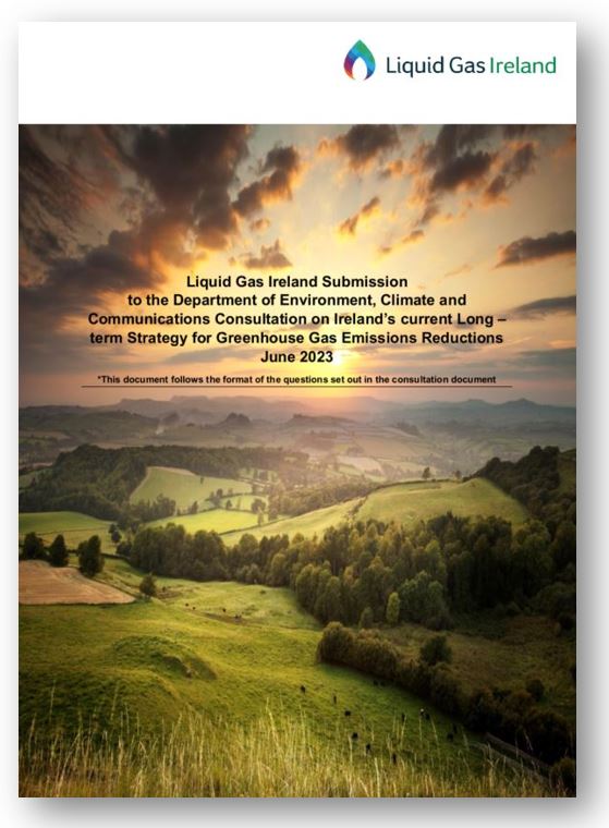 Liquid Gas Ireland response document cover on greenhouse gas emissions reductions